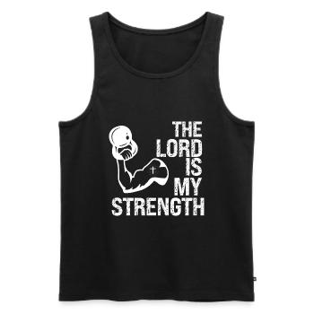 Jesus Christian Gym Workout - Men's Premium Organic Tank Top - black - Front - Michal (187cm)