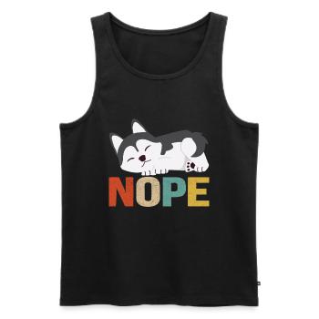 Siberian Husky Dog Lover Puppy Dog Owner - Men's Premium Organic Tank Top - black - Front - Michal (187cm)
