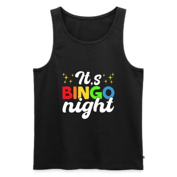 Joueur de bingo Gagnant de la loterie Bingo - Débardeur bio Premium Homme - noir - Devant - Michal (187cm)