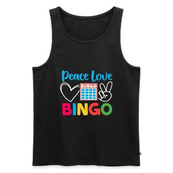 Joueur de bingo Gagnant de la loterie Bingo - Débardeur bio Premium Homme - noir - Devant - Michal (187cm)