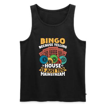 Joueur de bingo Gagnant de la loterie Bingo - Débardeur bio Premium Homme - noir - Devant - Michal (187cm)