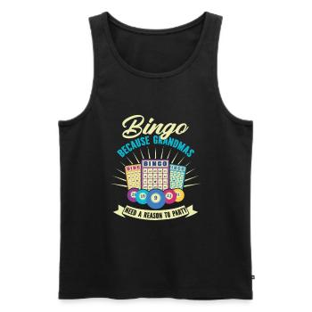 Joueur de bingo Gagnant de la loterie Bingo - Débardeur bio Premium Homme - noir - Devant - Michal (187cm)