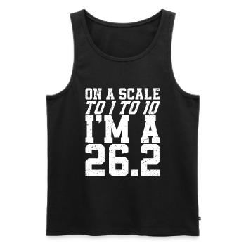 26. 2 Marathonläufer Lustiger Marathon Zitat - Männer Premium Bio Tank Top - Schwarz - Vorne - Michal (187cm)