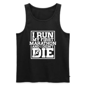 26. 2 Marathonläufer Lustiger Marathon Zitat - Männer Premium Bio Tank Top - Schwarz - Vorne - Michal (187cm)