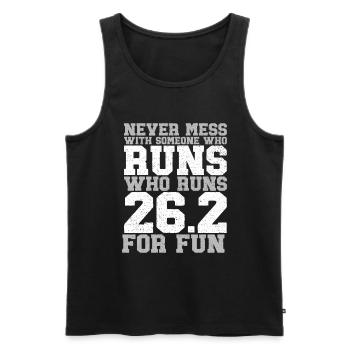 26. 2 Marathonläufer Lustiger Marathon Zitat - Männer Premium Bio Tank Top - Schwarz - Vorne - Michal (187cm)