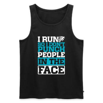 26. 2 Marathonläufer Lustiger Marathon Zitat - Männer Premium Bio Tank Top - Schwarz - Vorne - Michal (187cm)