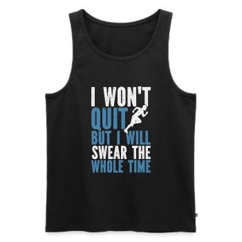 26. 2 Marathonläufer Lustiger Marathon Zitat - Männer Premium Bio Tank Top - Schwarz - Vorne - Michal (187cm)