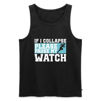 26. 2 Marathonläufer Lustiger Marathon Zitat - Männer Premium Bio Tank Top - Schwarz - Vorne - Michal (187cm)