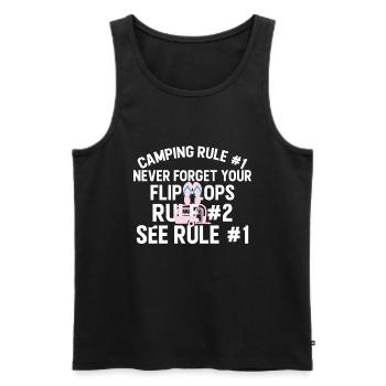 Camping Flip Flops Camper Natur Outdoor - Männer Premium Bio Tank Top - Schwarz - Vorne - Michal (187cm)