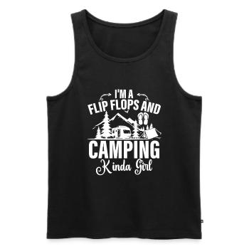 Camping Flip Flops Camper Natur Outdoor - Männer Premium Bio Tank Top - Schwarz - Vorne - Michal (187cm)