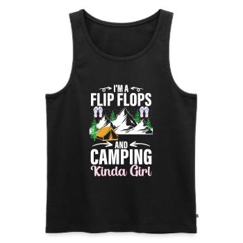 Camping Flip Flops Camper Natur Outdoor - Männer Premium Bio Tank Top - Schwarz - Vorne - Michal (187cm)