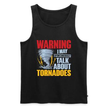 Drôle Tornade Hurricane Weather Chaser - Débardeur bio Premium Homme - noir - Devant - Michal (187cm)