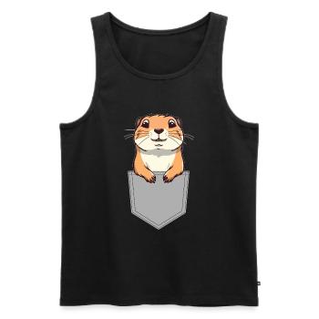 Lustige Prärie -Hundeliebhaber Lustiger Nagetier - Männer Premium Bio Tank Top - Schwarz - Vorne - AI Model Male 178 light (178cm)
