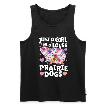 Lustige Prärie -Hundeliebhaber Lustiger Nagetier - Männer Premium Bio Tank Top - Schwarz - Vorne - AI Model Male 178 light (178cm)