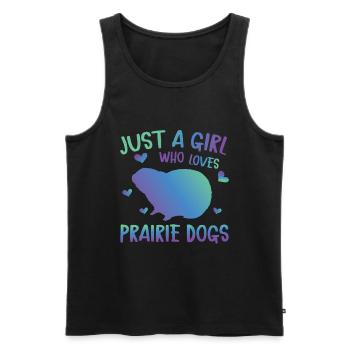 Lustige Prärie -Hundeliebhaber Lustiger Nagetier - Männer Premium Bio Tank Top - Schwarz - Vorne - AI Model Male 178 light (178cm)