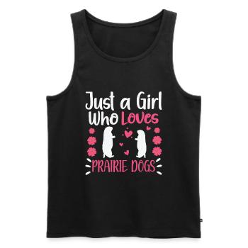 Lustige Prärie -Hundeliebhaber Lustiger Nagetier - Männer Premium Bio Tank Top - Schwarz - Vorne - AI Model Male 178 light (178cm)