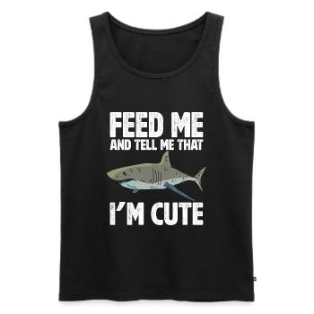 Megalodon Shark Biology Ocean Shark Lover - Men's Premium Organic Tank Top - black - Front - AI Model Male 178 light (178cm)