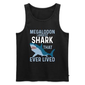 Megalodon Shark Biology Ocean Shark Lover - Men's Premium Organic Tank Top - black - Front - AI Model Male 178 light (178cm)