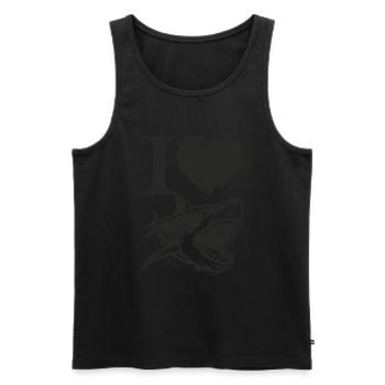 Megalodon Shark Biology Ocean Shark Lover - Men's Premium Organic Tank Top - black - Front - AI Model Male 178 light (178cm)