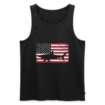 Megalodon Shark Biology Ocean Shark Lover - Men's Premium Organic Tank Top - black - Front - AI Model Male 178 light (178cm)