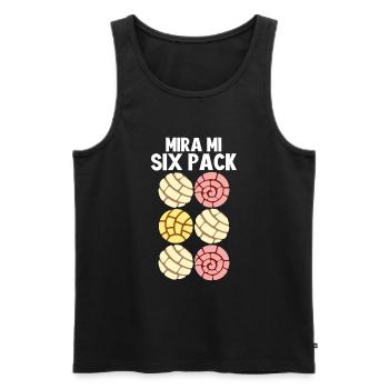 Concha Pan Dulce y Chisme Mexican - Men's Premium Organic Tank Top - black - Front - Michal (187cm)
