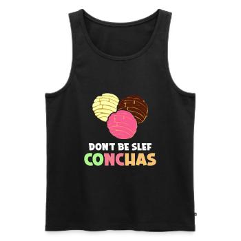 Concha Pan Dulce y Chisme Mexican - Men's Premium Organic Tank Top - black - Front - Michal (187cm)