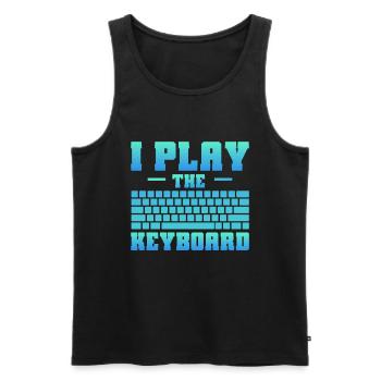 PC Video Gamer Computer Nerd Gaming WASD - Men's Premium Organic Tank Top - black - Front - Michal (187cm)