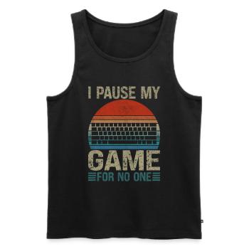 PC Video Gamer Computer Nerd Gaming WASD - Men's Premium Organic Tank Top - black - Front - Michal (187cm)