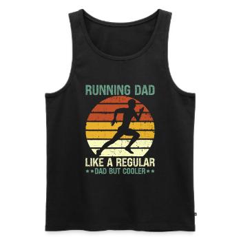 Running Dad Marathon Runner Trainer Marathoner - Männer Premium Bio Tank Top - Schwarz - Vorne - Michal (187cm)