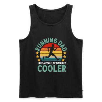 Running Dad Marathon Runner Trainer Marathoner - Männer Premium Bio Tank Top - Schwarz - Vorne - Michal (187cm)
