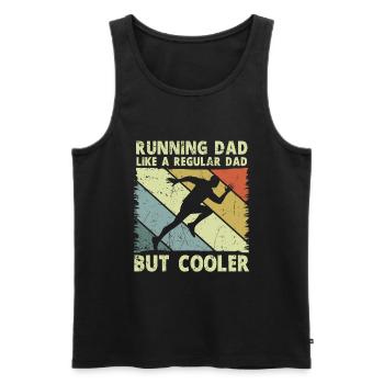 Running Dad Marathon Runner Trainer Marathoner - Männer Premium Bio Tank Top - Schwarz - Vorne - Michal (187cm)