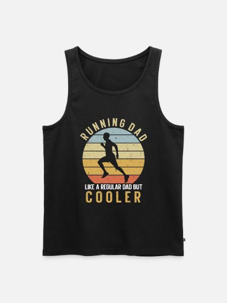 Running Dad Marathon Runner Coach Marathoner - Men's Premium Organic Tank Top - black
