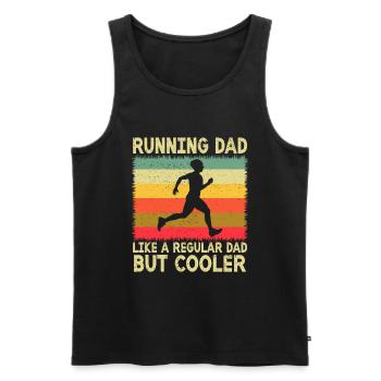 Running Dad Marathon Runner Trainer Marathoner - Männer Premium Bio Tank Top - Schwarz - Vorne - Michal (187cm)