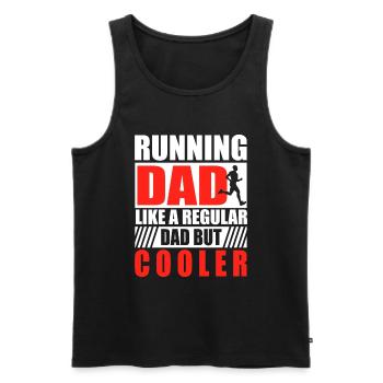 Running Dad Marathon Runner Trainer Marathoner - Männer Premium Bio Tank Top - Schwarz - Vorne - Michal (187cm)