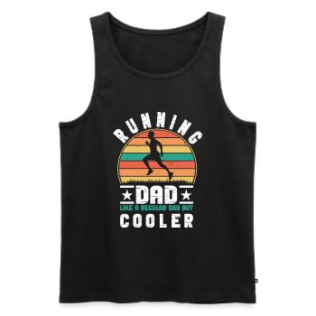 Running Dad Marathon Runner Trainer Marathoner - Männer Premium Bio Tank Top - Schwarz - Vorne - Michal (187cm)