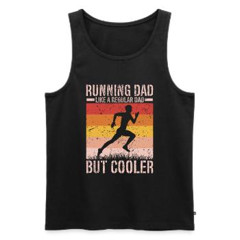 Running Dad Marathon Runner Trainer Marathoner - Männer Premium Bio Tank Top - Schwarz - Vorne - Michal (187cm)
