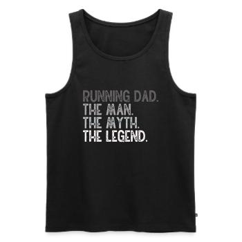 Running Dad Marathon Runner Trainer Marathoner - Männer Premium Bio Tank Top - Schwarz - Vorne - Michal (187cm)