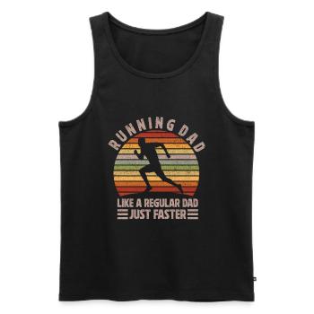 Running Dad Marathon Runner Trainer Marathoner - Männer Premium Bio Tank Top - Schwarz - Vorne - Michal (187cm)