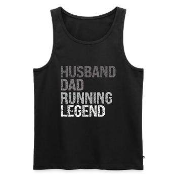 Running Dad Marathon Runner Trainer Marathoner - Männer Premium Bio Tank Top - Schwarz - Vorne - Michal (187cm)