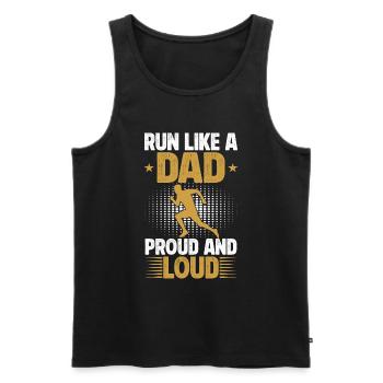Running Dad Marathon Runner Trainer Marathoner - Männer Premium Bio Tank Top - Schwarz - Vorne - Michal (187cm)