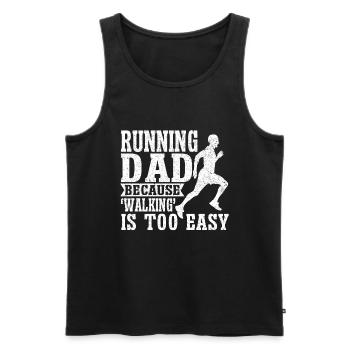 Running Dad Marathon Runner Trainer Marathoner - Männer Premium Bio Tank Top - Schwarz - Vorne - Michal (187cm)