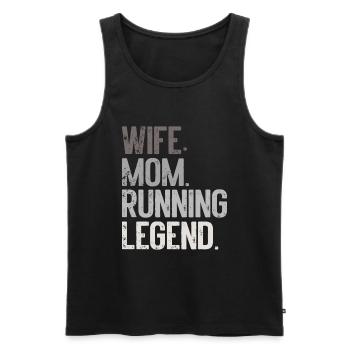Running Mom Marathon Runner Jogging - Débardeur bio Premium Homme - noir - Devant - Michal (187cm)