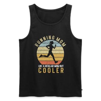 Running Mom Marathon Runner Jogging - Débardeur bio Premium Homme - noir - Devant - Michal (187cm)