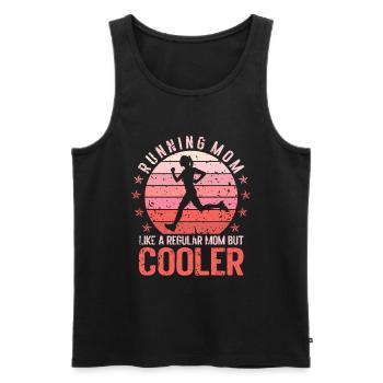 Running Mom Marathon Runner Jogging - Débardeur bio Premium Homme - noir - Devant - Michal (187cm)