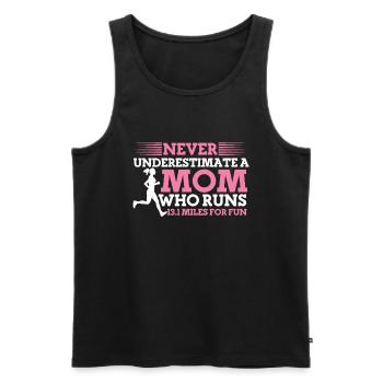 Running Mom Marathon Runner Jogging - Débardeur bio Premium Homme - noir - Devant - Michal (187cm)
