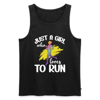 Runner Girls Running Cross Country Track Marathon - Männer Premium Bio Tank Top - Schwarz - Vorne - Michal (187cm)