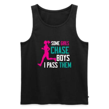Runner Girls Running Cross Country Track Marathon - Männer Premium Bio Tank Top - Schwarz - Vorne - Michal (187cm)