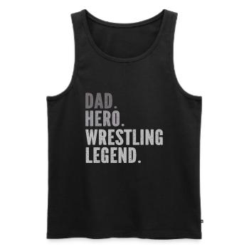 Wrestling Dad Wrestler Männer Vatertag - Männer Premium Bio Tank Top - Schwarz - Vorne - Michal (187cm)