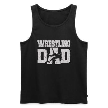 Wrestling Dad Wrestler Männer Vatertag - Männer Premium Bio Tank Top - Schwarz - Vorne - Michal (187cm)