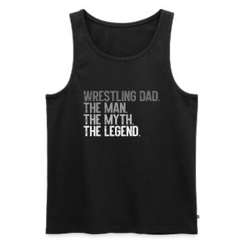 Wrestling Dad Wrestler Männer Vatertag - Männer Premium Bio Tank Top - Schwarz - Vorne - Michal (187cm)